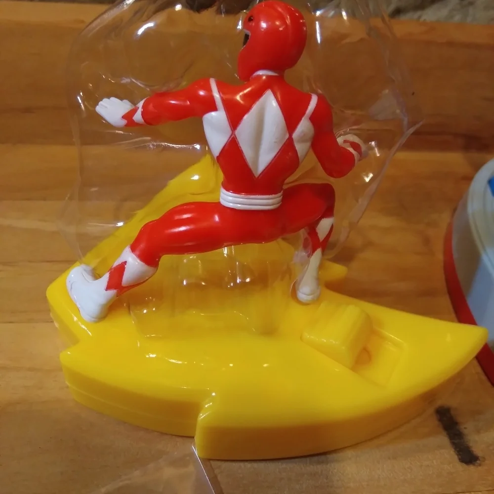 Vintage McDonald's Power Rangers pog launcher toys with pogs new sealed packages